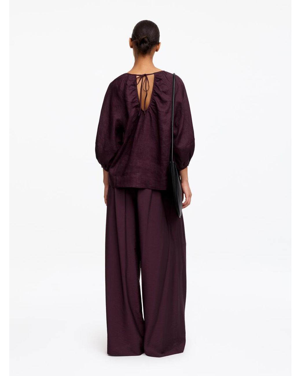 ARKET Gathered Linen Blouse