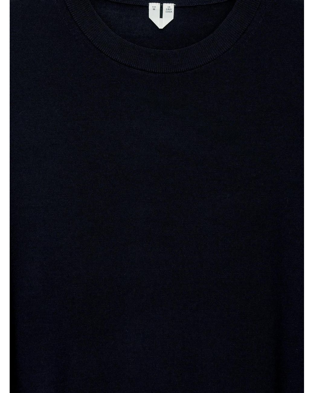 ARKET Blue Fine Knit Merino Jumper for men