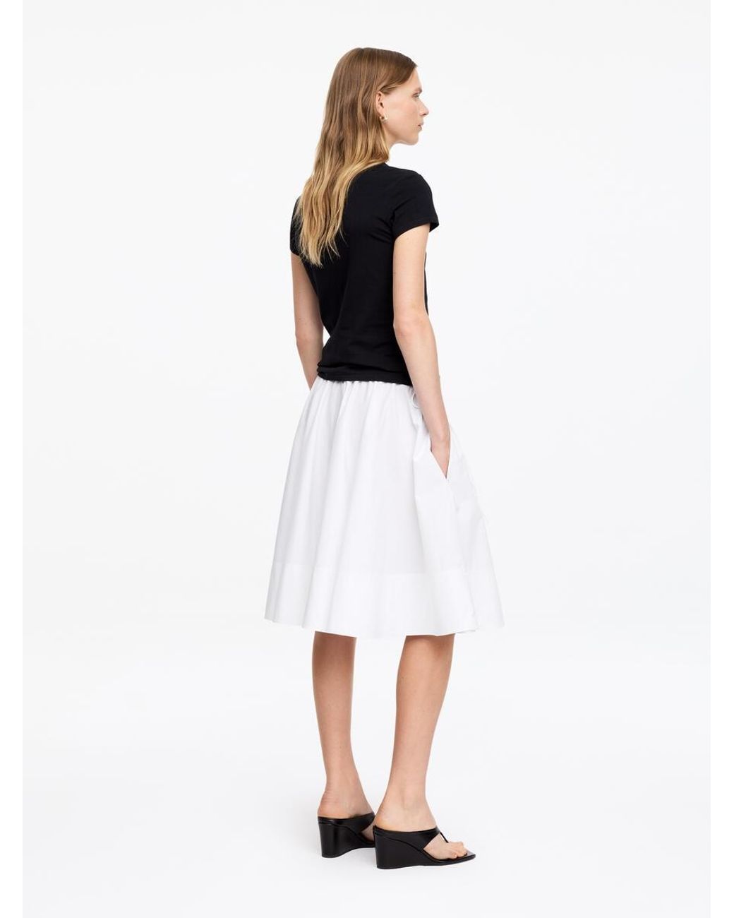 ARKET White Cotton Circle Skirt