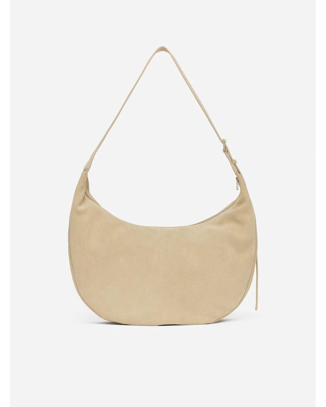 ARKET Natural Curved Suede Bag