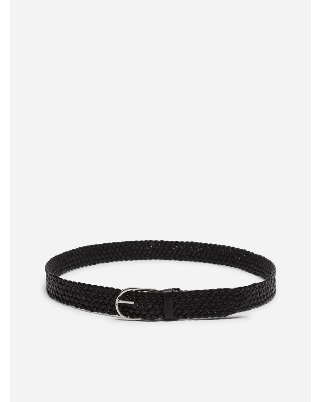 ARKET Black Woven Leather Belt
