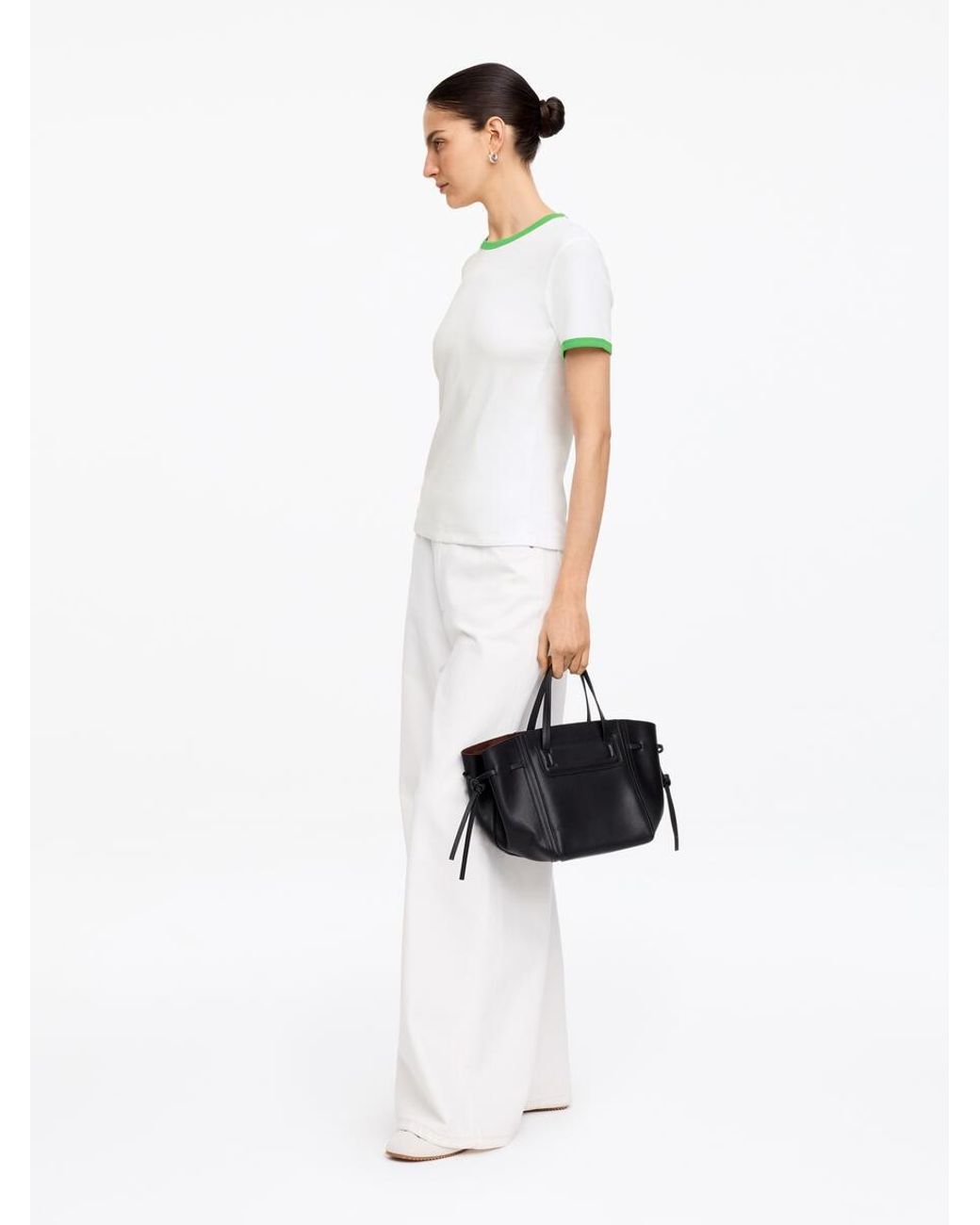 ARKET Green Contrast-Binding T-Shirt