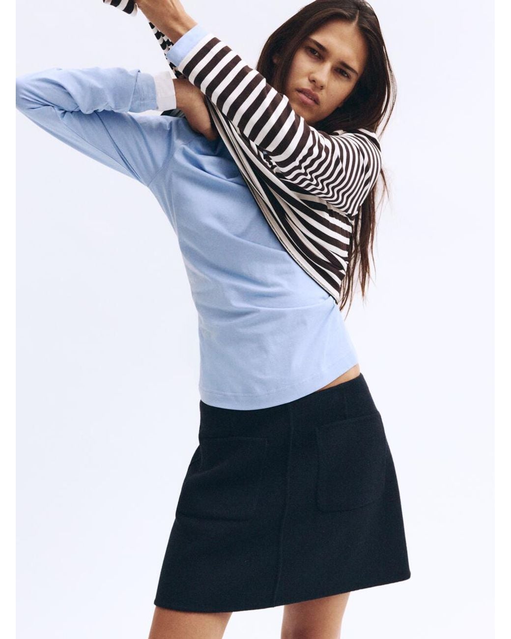 ARKET Blue Signature Long-Sleeve T-Shirt