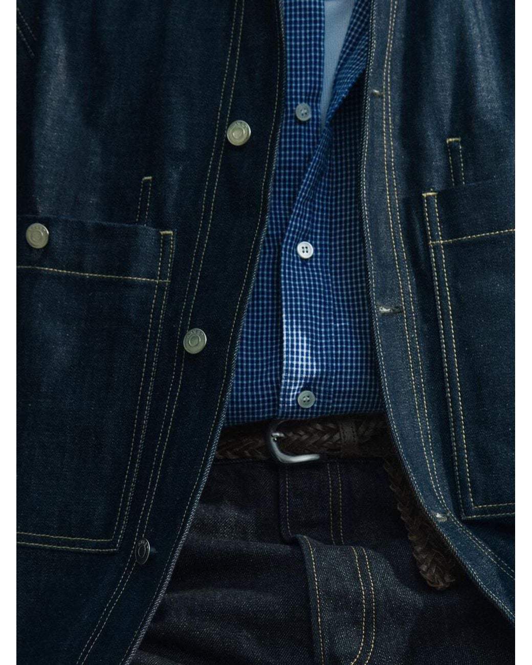 ARKET Blue Relaxed Cotton Linen Shirt for men