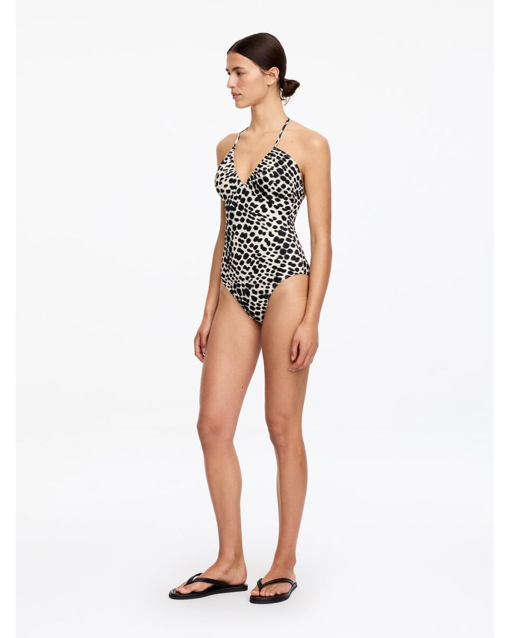 ARKET White Halterneck Swimsuit