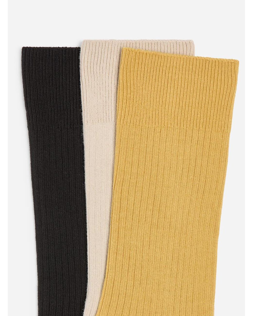 ARKET White Supima Cotton Rib Socks Set Of 3 Pairs for men