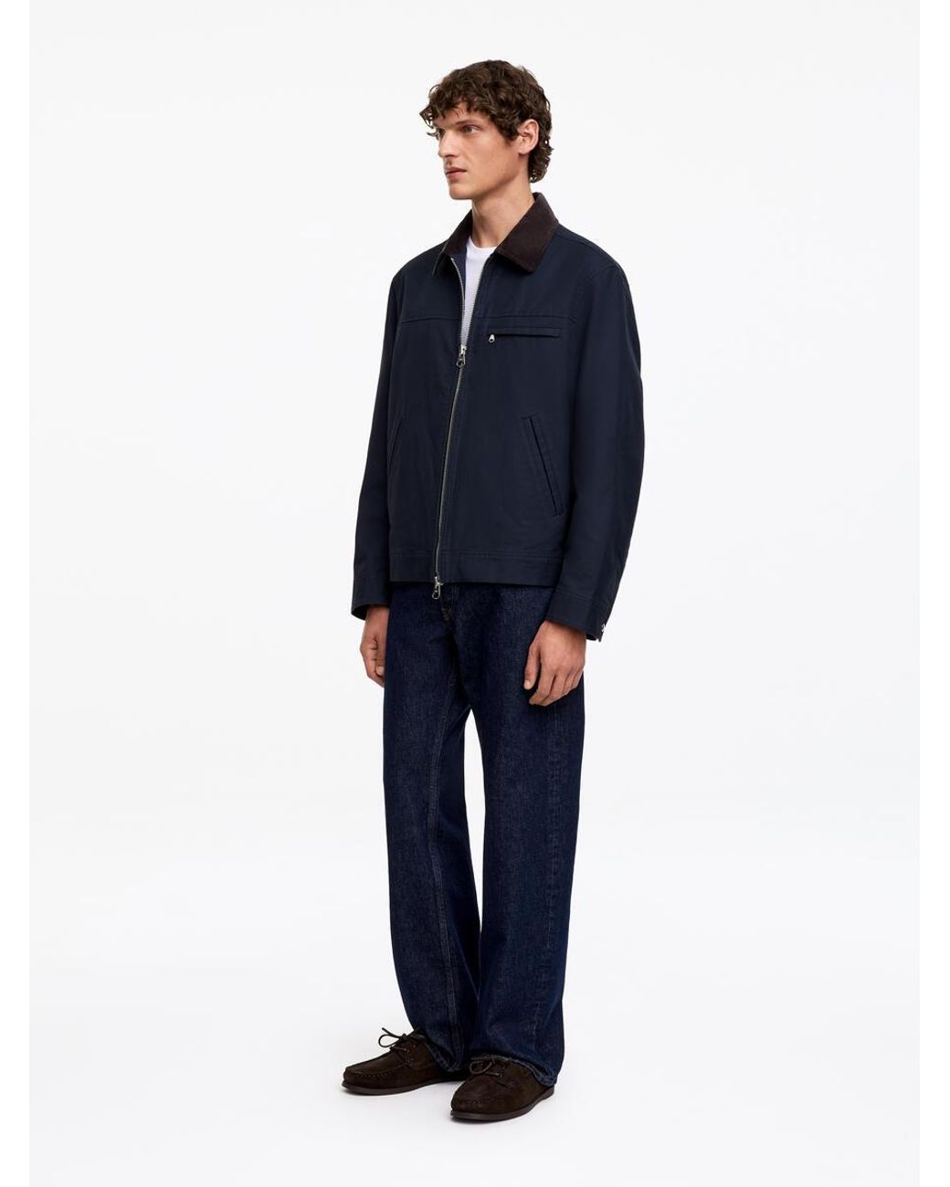 ARKET Blue Cotton Canvas Jacket for men