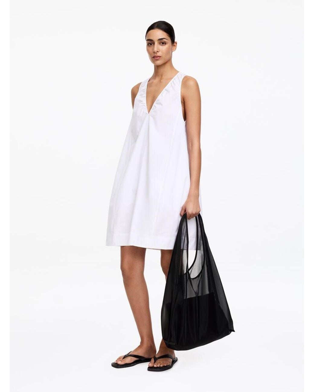 ARKET Black Mesh Tote Bag