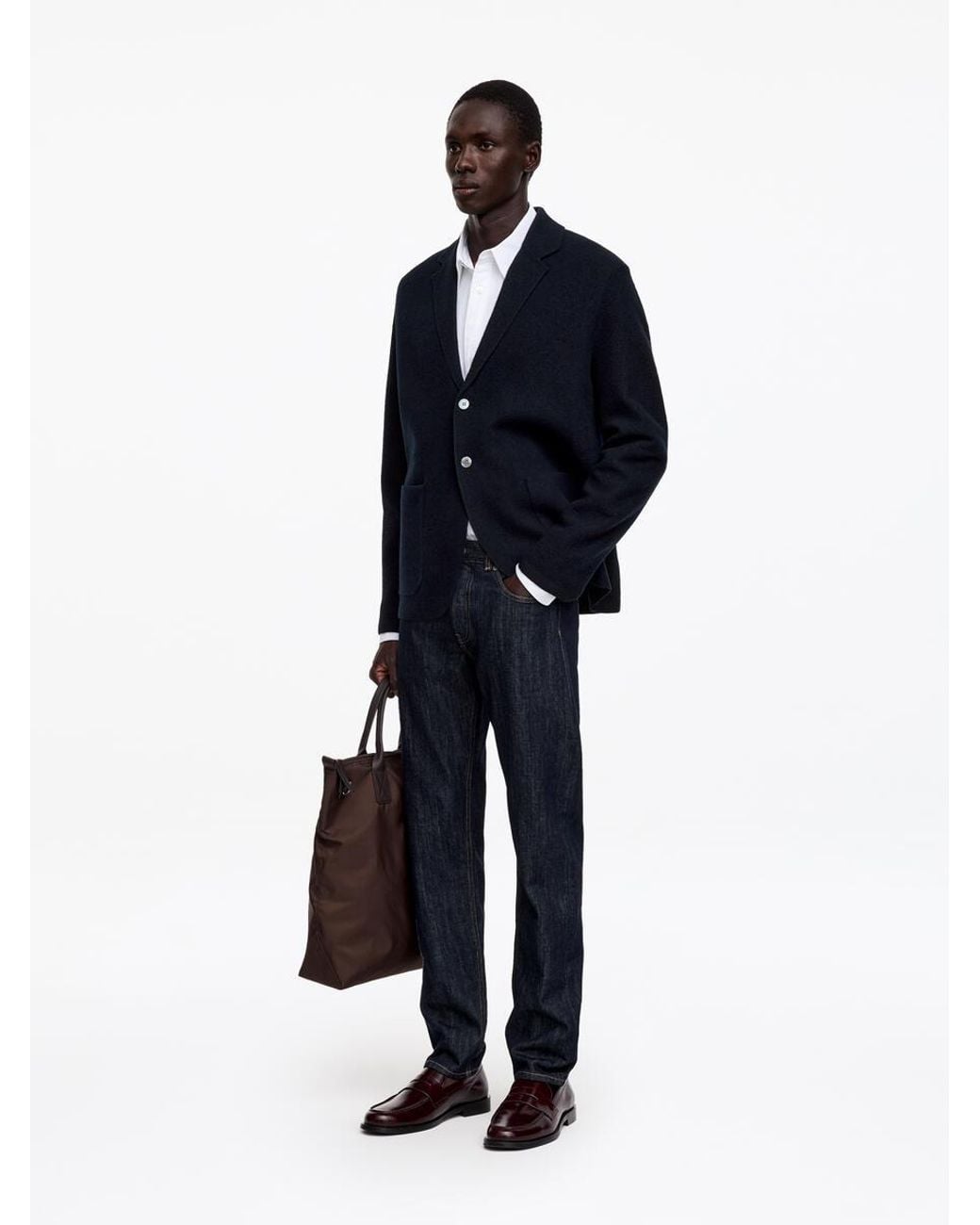 ARKET Blue Boiled Wool Blazer for men