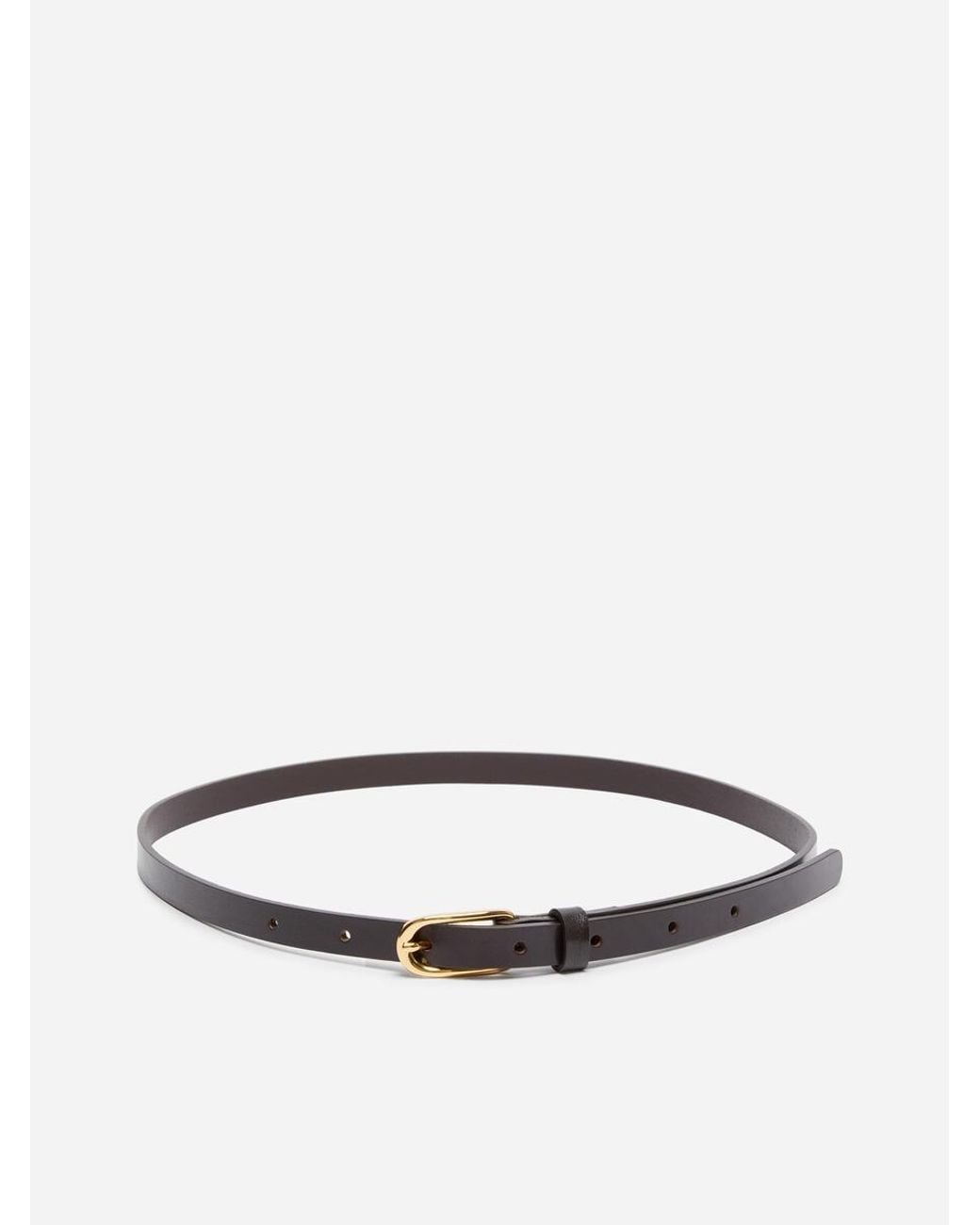 ARKET White Slim Leather Belt