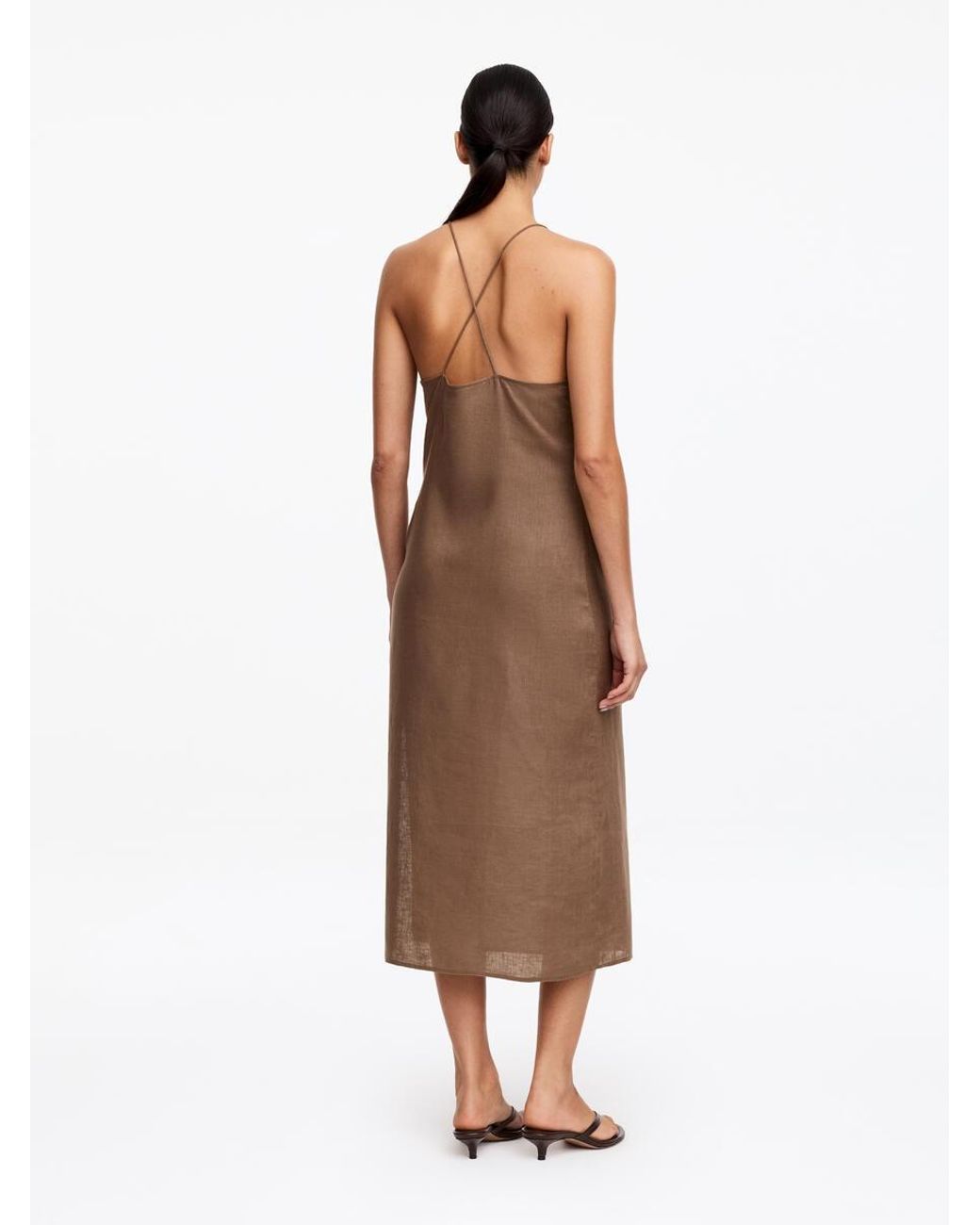 ARKET Natural Linen Midi Dress