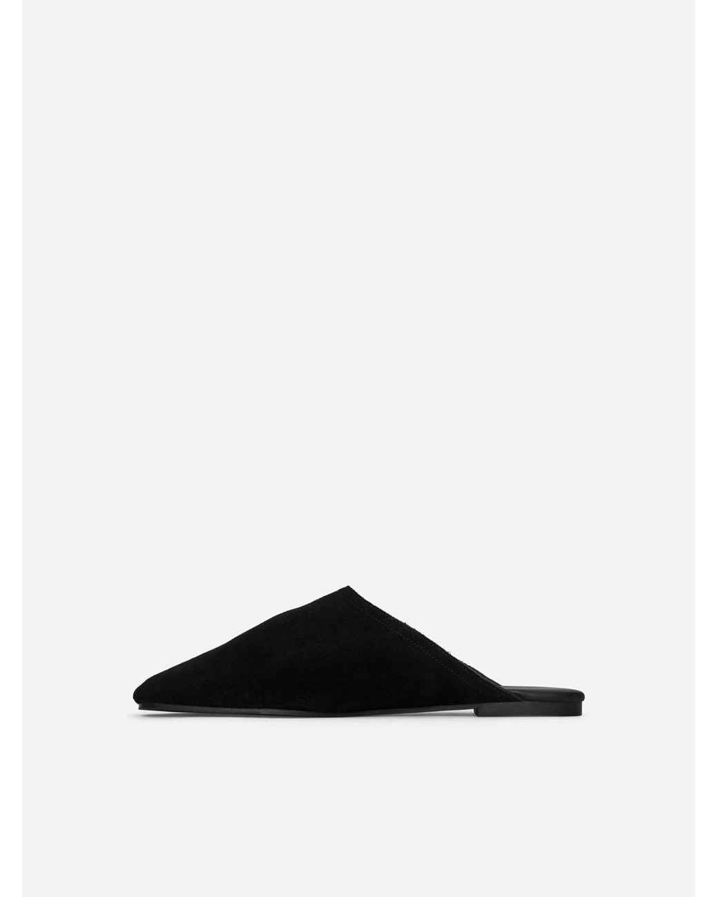 ARKET Black Suede Travel Slippers