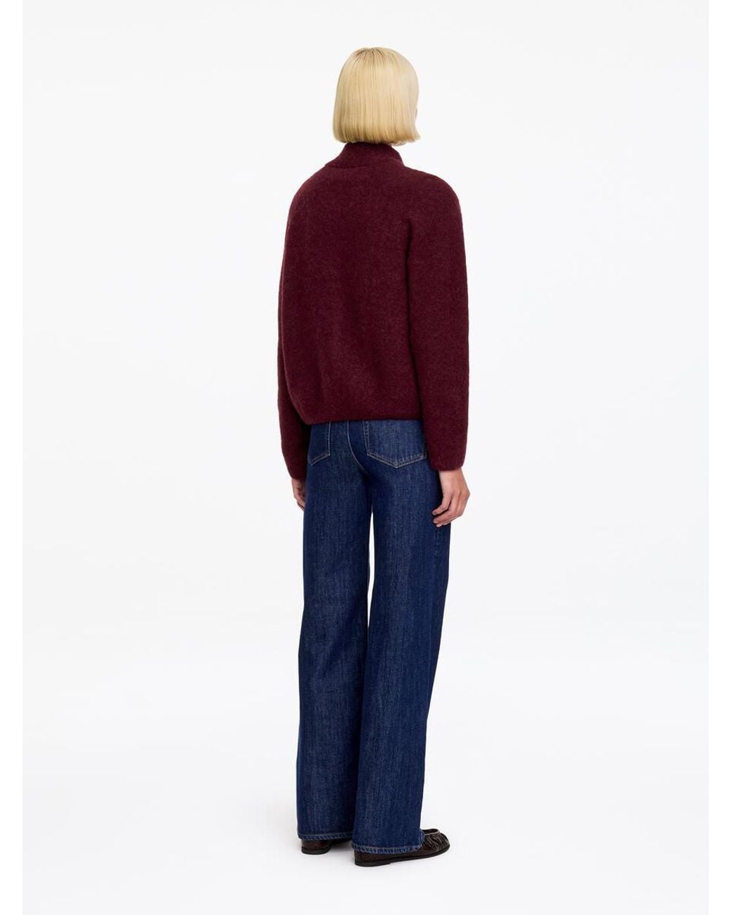 ARKET Red Alpaca-Wool Blend Cardigan