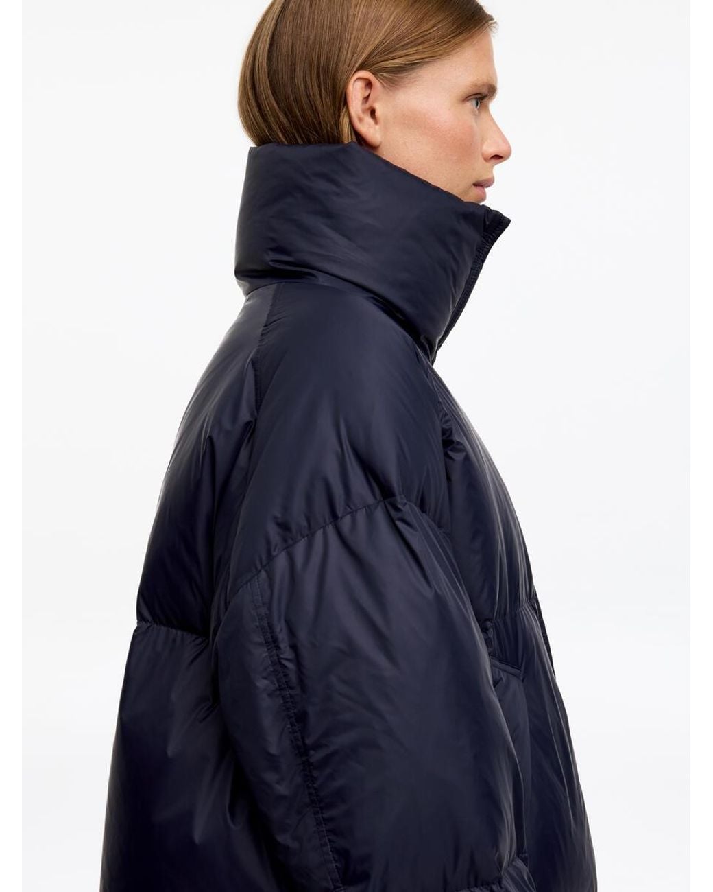 ARKET Blue Upcycled Down Puffer Jacket
