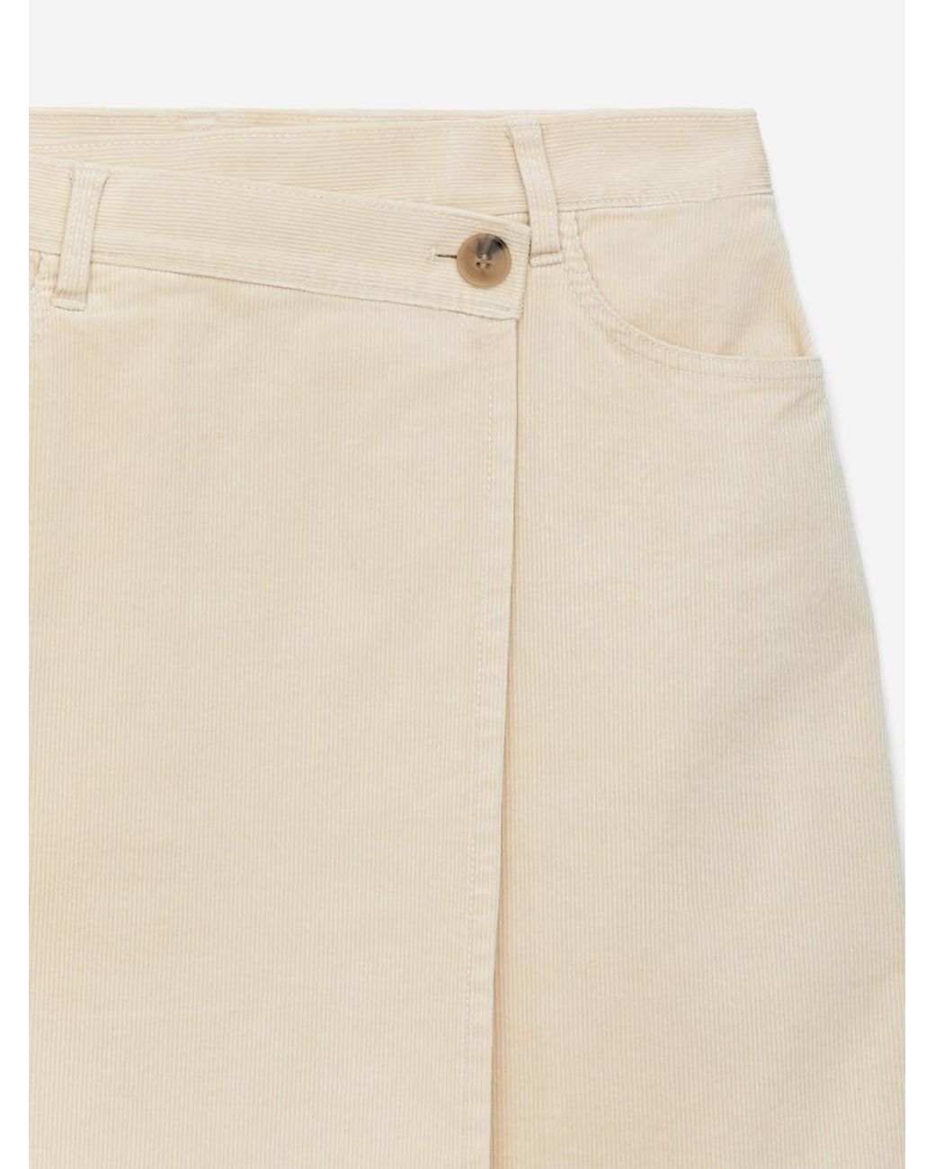 ARKET Natural Corduroy Wrap Skirt