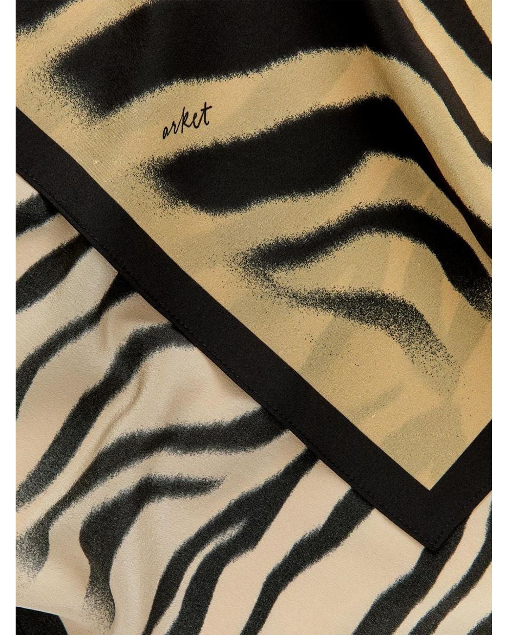 ARKET Natural Printed Silk Scarf