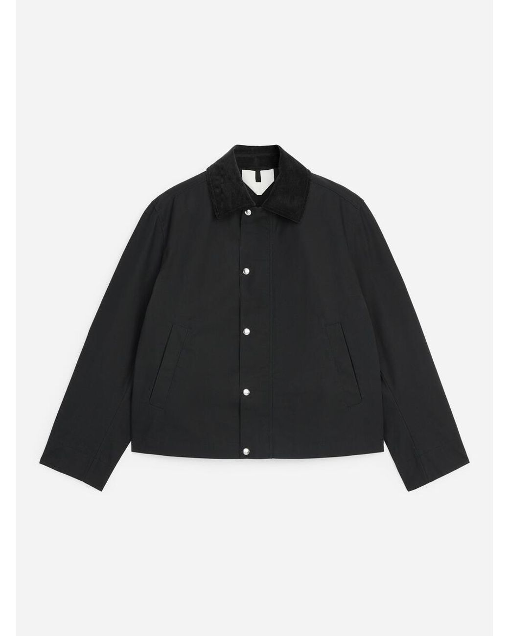 ARKET Black Short Waxed Jacket for men
