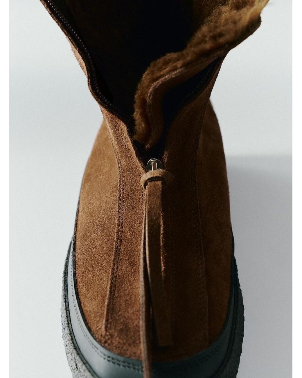 ARKET Brown Chunky Suede Boots