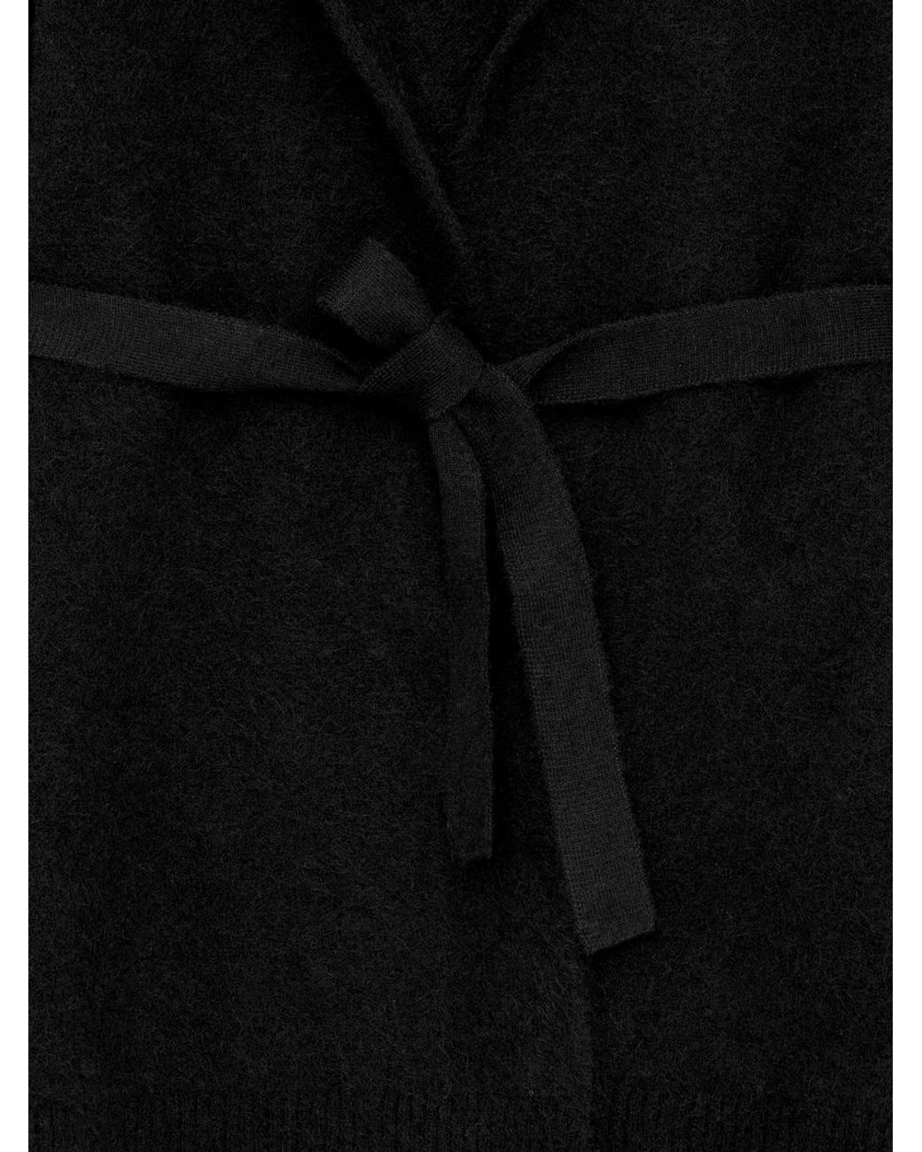 ARKET Black Alpaca-Wool Blend Cardigan