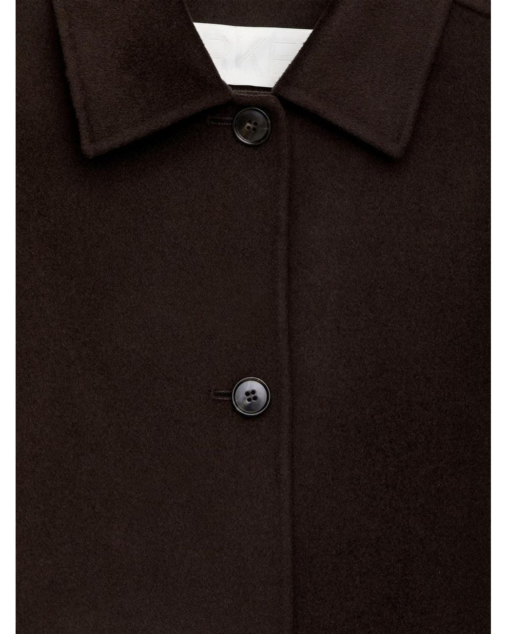 ARKET Black Doublé Wool-Blend Overshirt