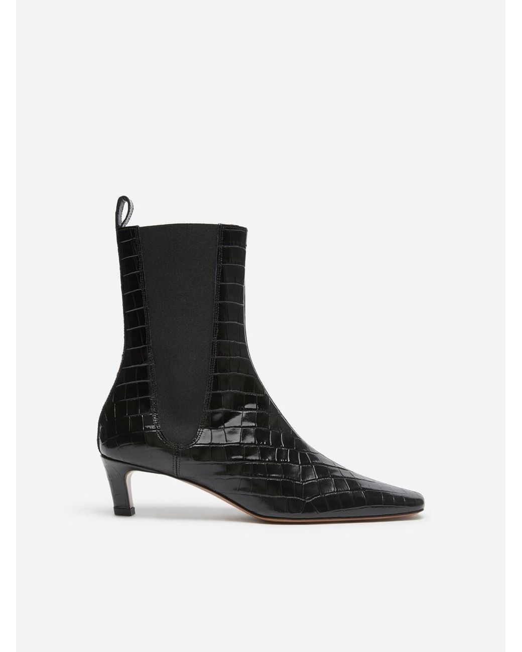 ARKET Black Leather Ankle Boots