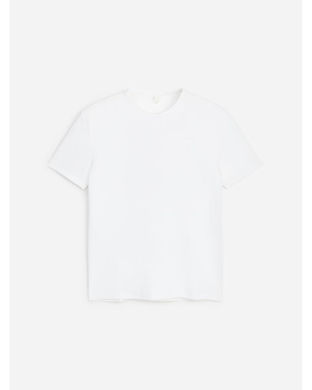 ARKET White Fitted Rib T-Shirt for men