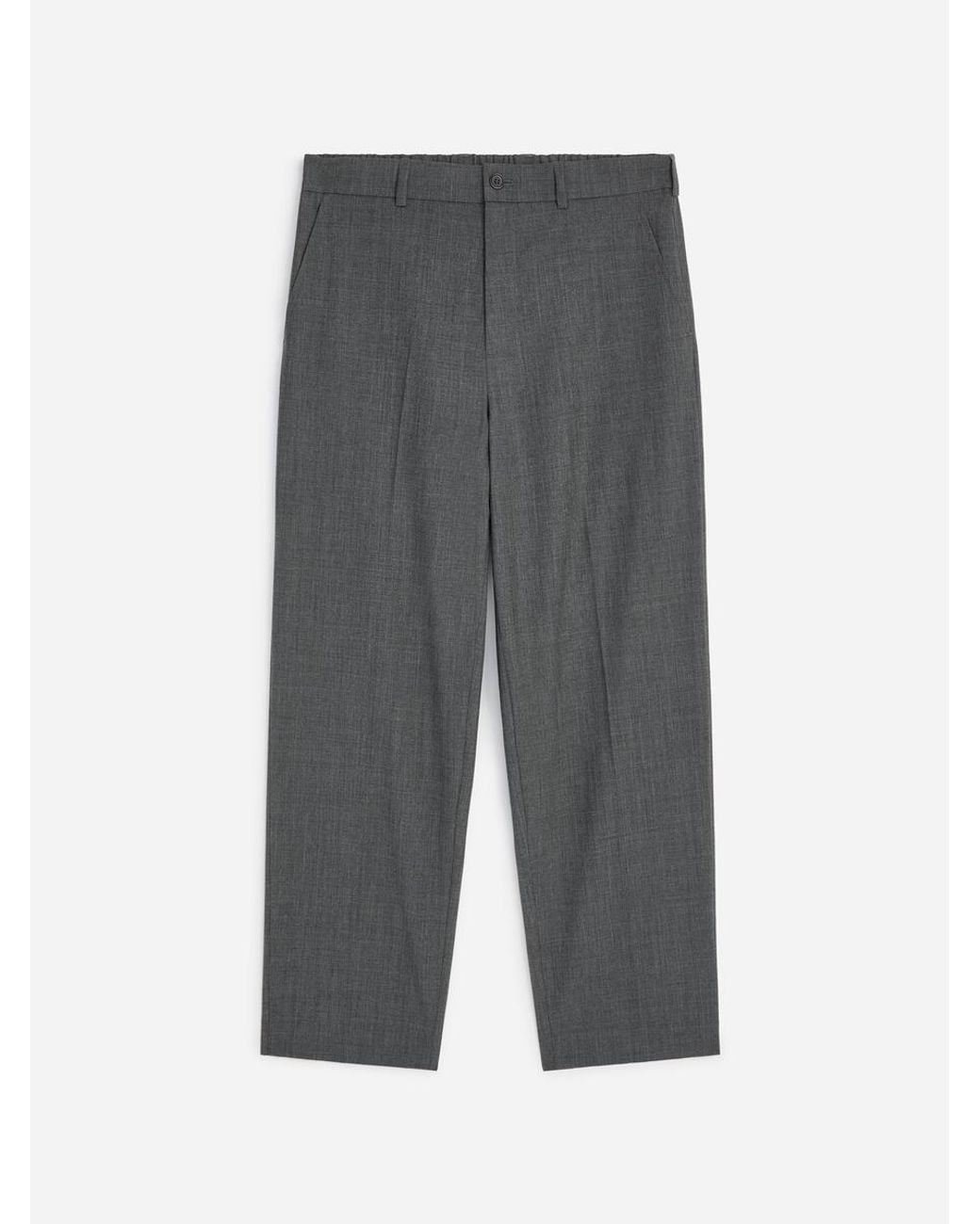 ARKET Gray Relaxed Lightweight Wool Trousers for men