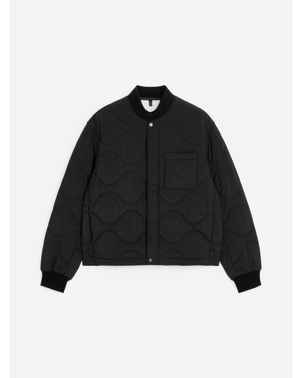 ARKET Black Quilted Liner Jacket for men