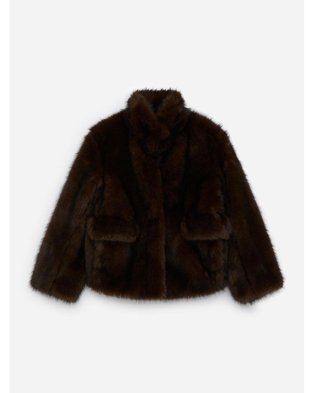 ARKET Black Faux Fur Jacket