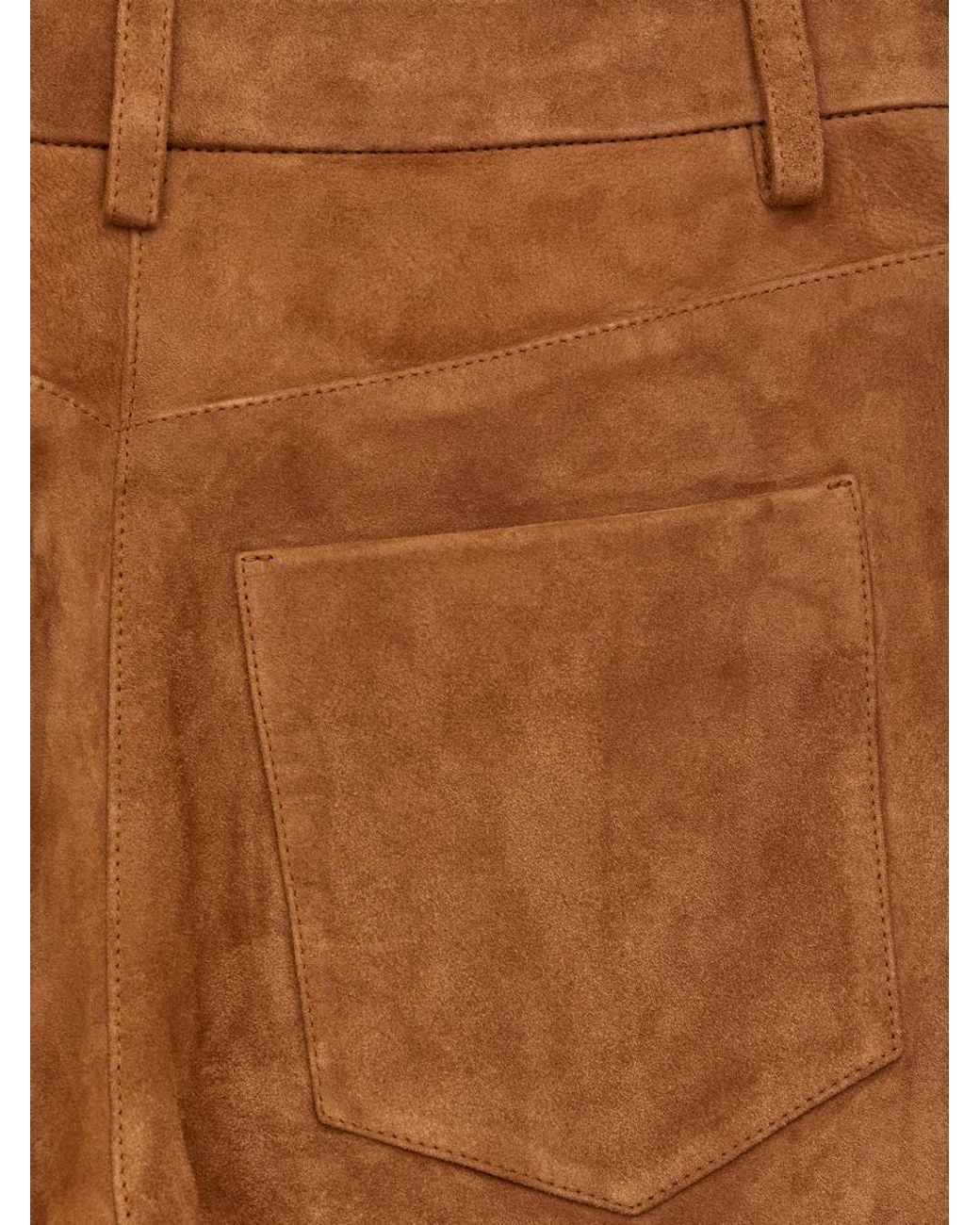 ARKET White Relaxed Suede Trousers