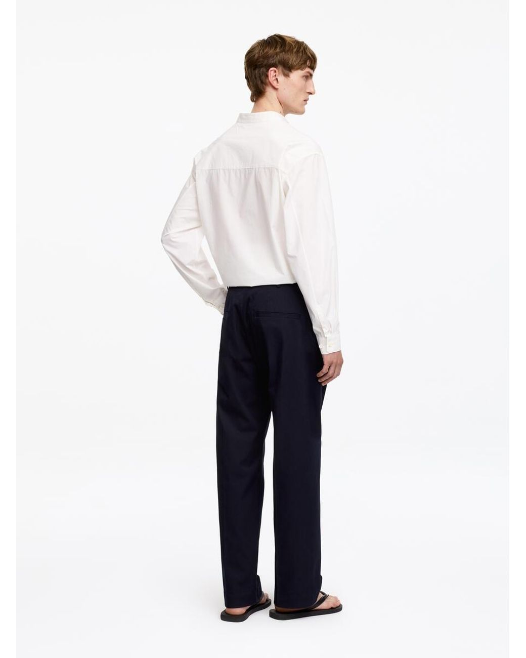 ARKET White Relaxed Cotton Twill Trousers for men