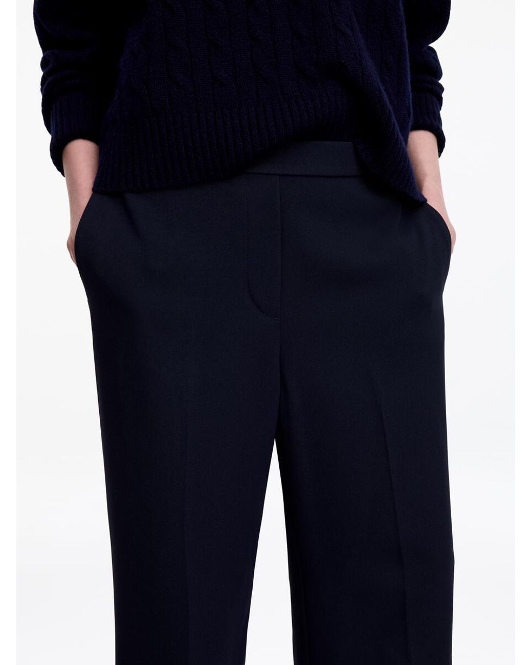 ARKET Blue Straight-Leg Trousers