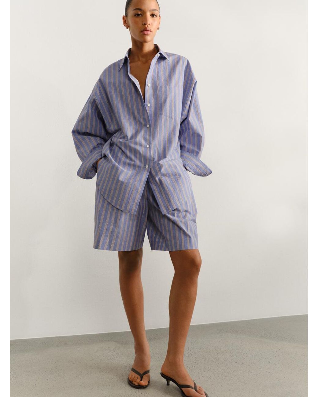 ARKET Purple Oversized Batwing Shirt