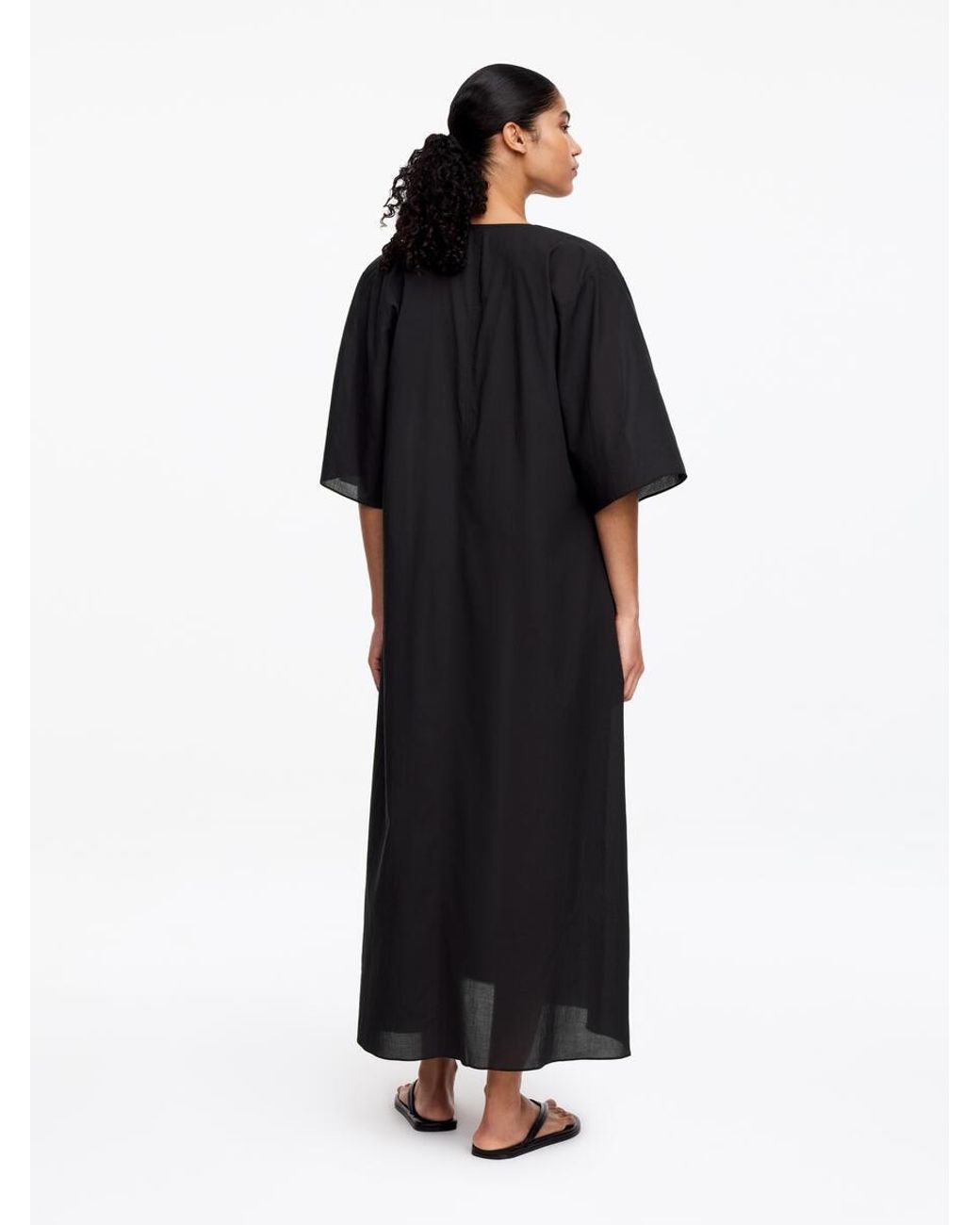 ARKET Black Lyocell Blend Beach Dress