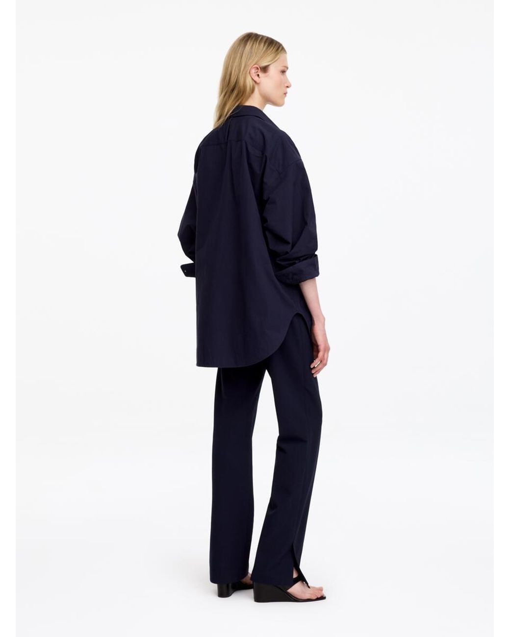 ARKET Blue Slim Tailored Trousers