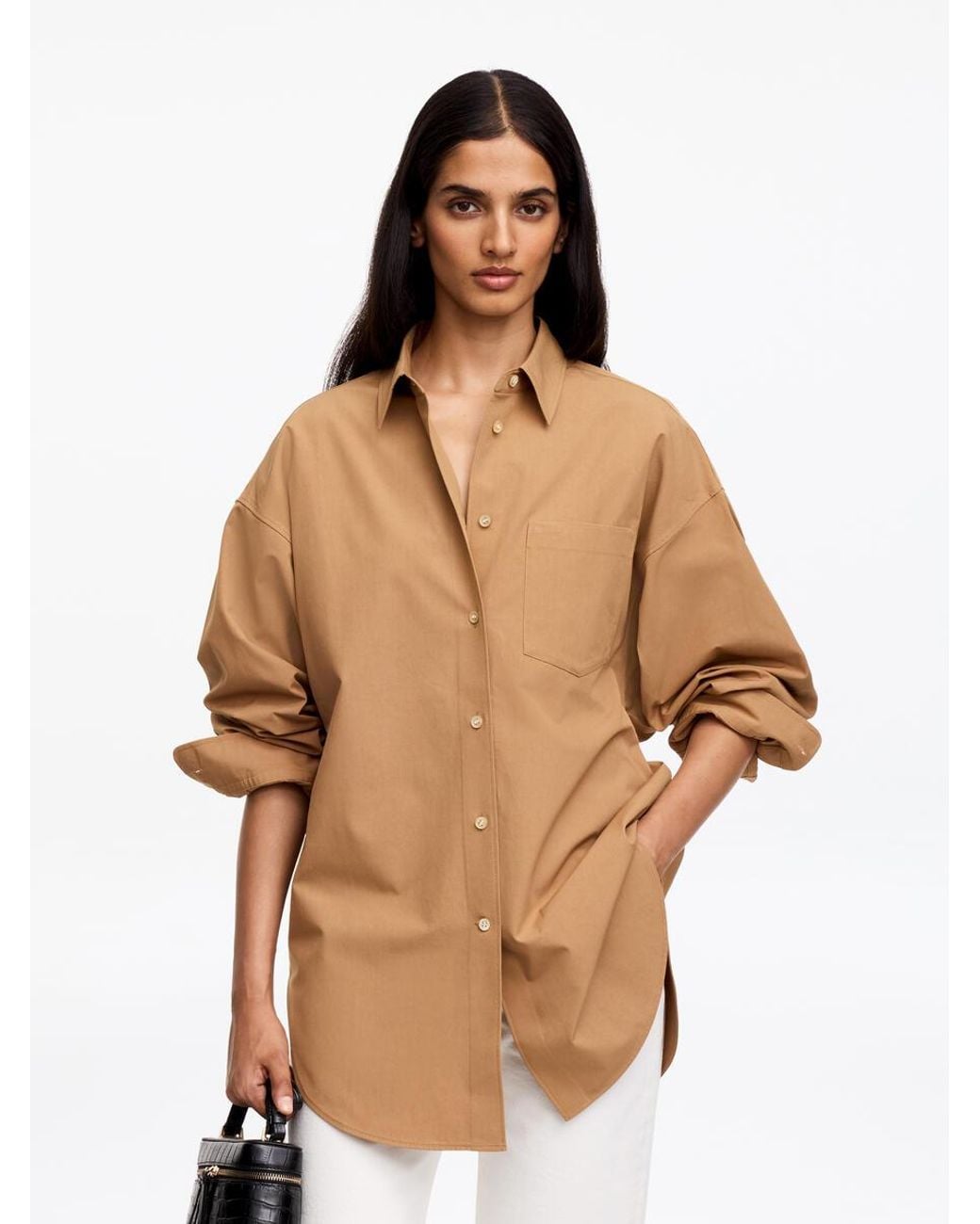 ARKET Natural Batwing-Sleeve Shirt