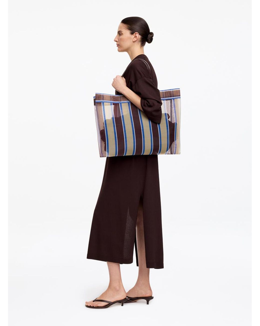 ARKET Yellow Mesh Shopper Bag