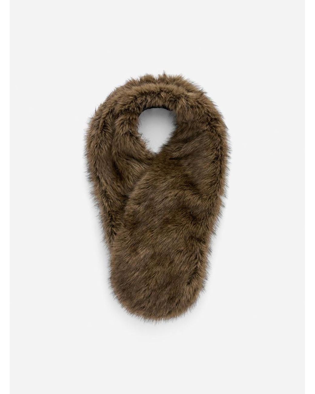ARKET Brown Faux Fur Scarf