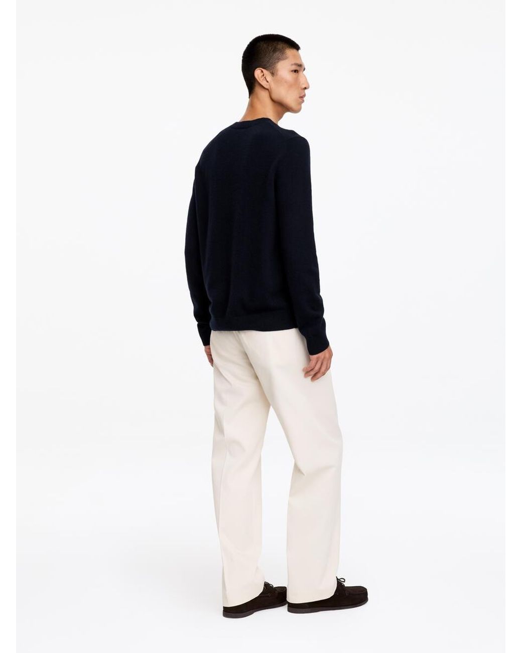ARKET Blue Pure Cashmere Crew-Neck Jumper for men