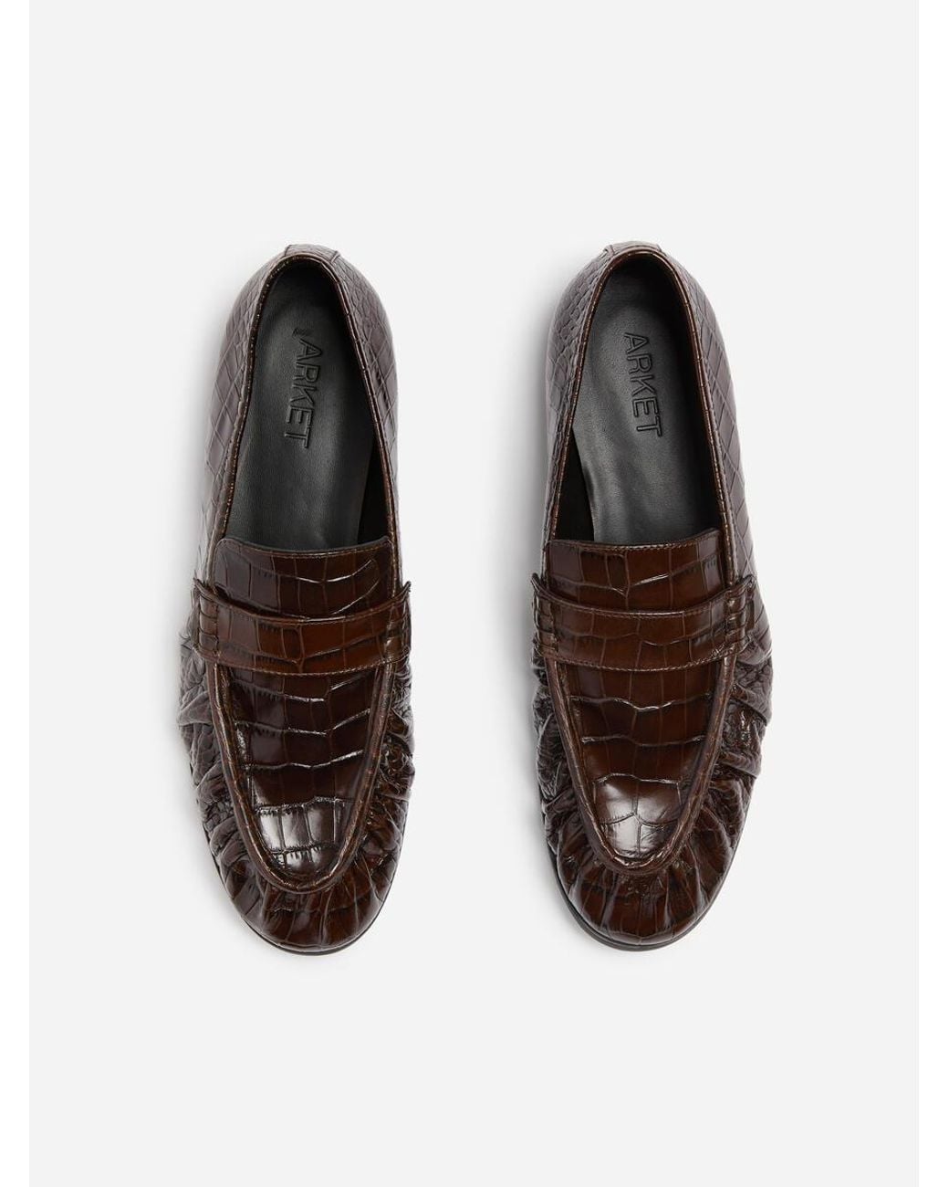 ARKET White Soft Leather Loafers
