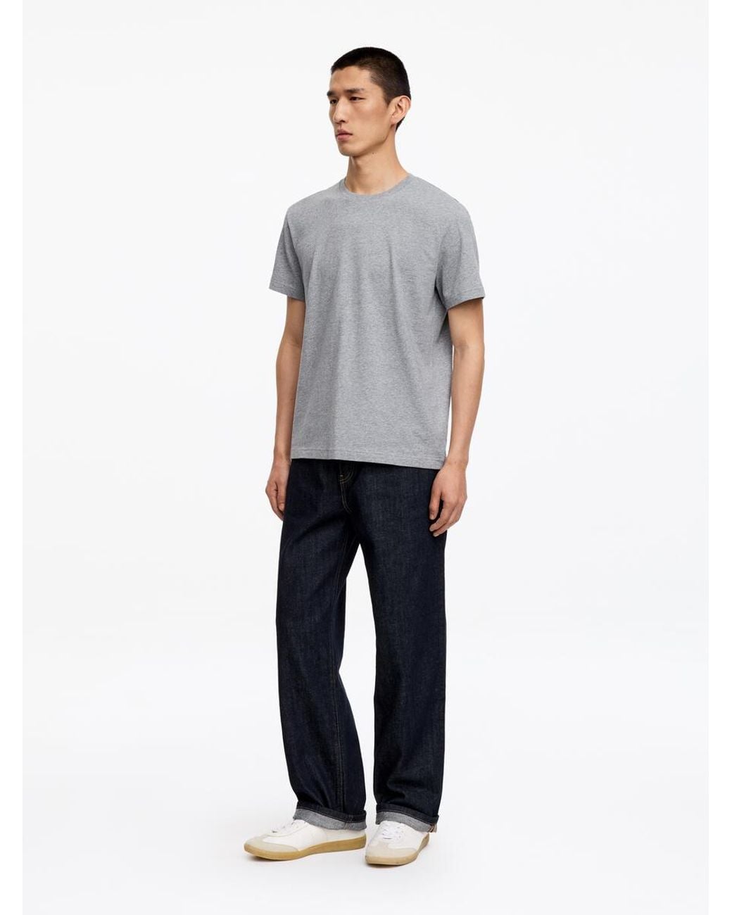 ARKET Gray 170 Gsm Regular T-Shirt for men