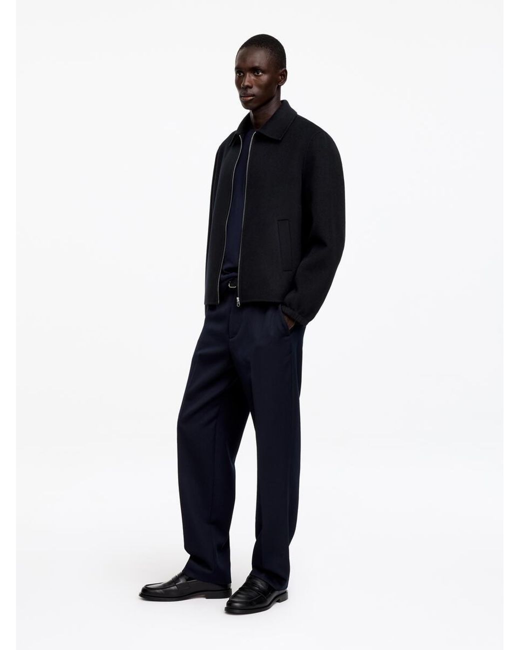 ARKET Blue Wool Blend Doublé Jacket for men