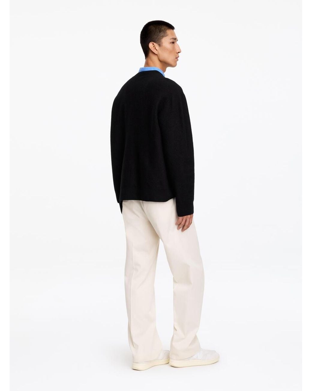 ARKET Black Boiled-Wool Jumper for men
