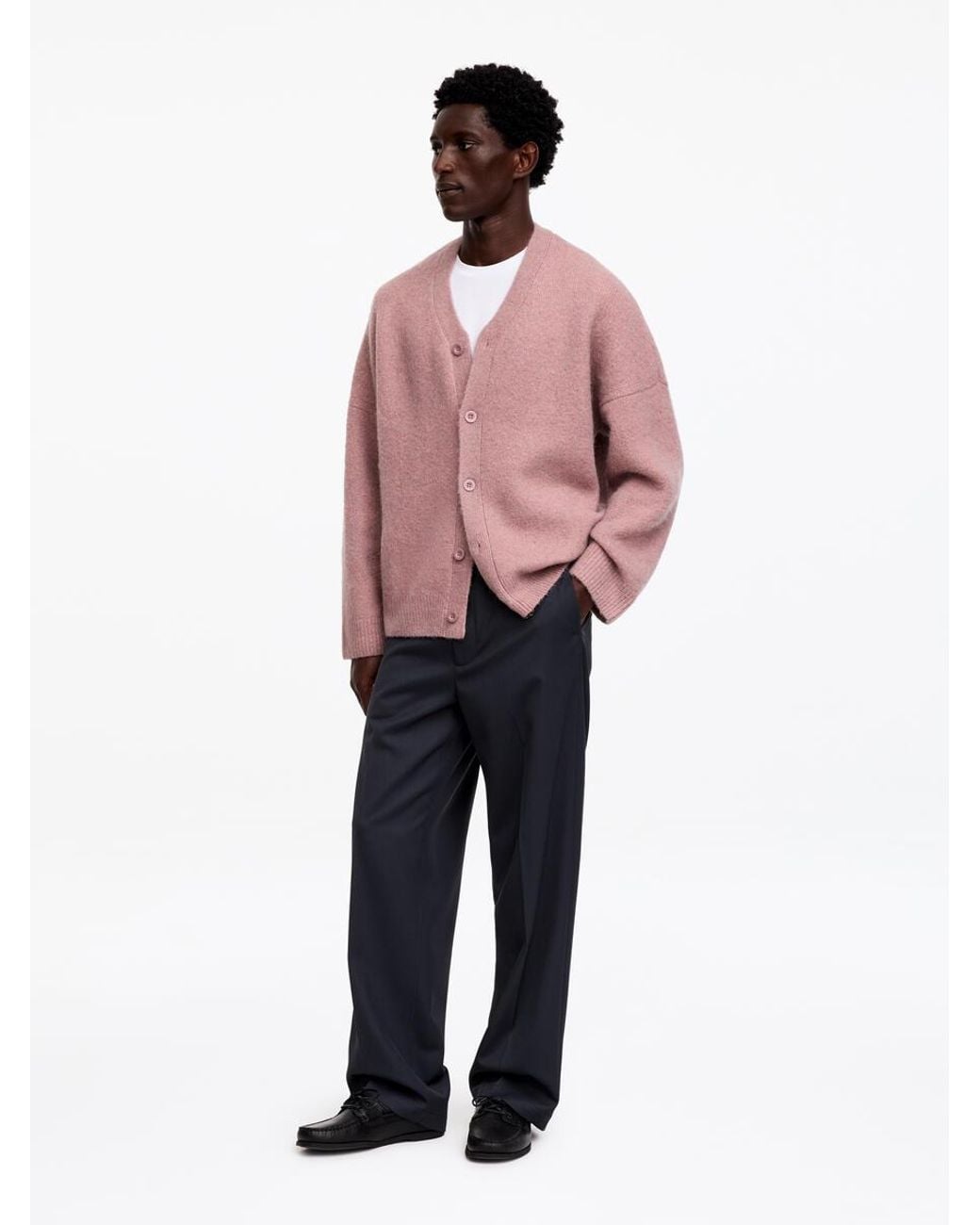 ARKET Pink Wool Blend Cardigan for men
