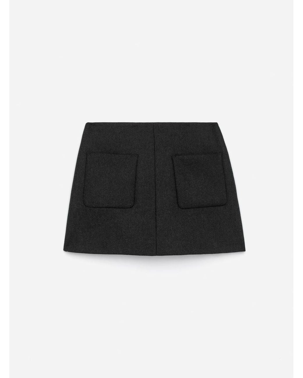 ARKET Black Wool-Blend Mini Skirt