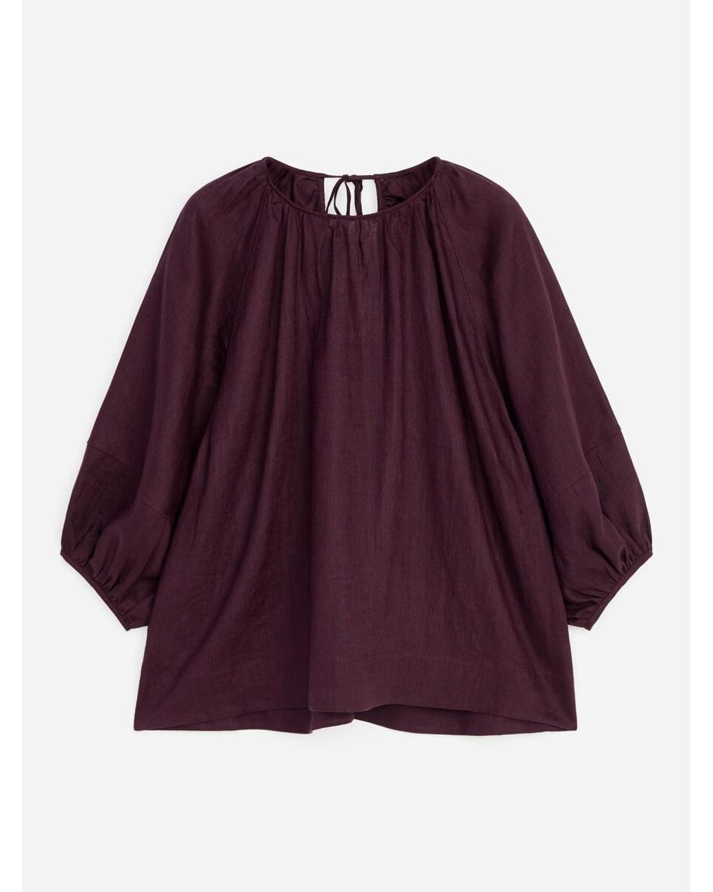 ARKET Gathered Linen Blouse