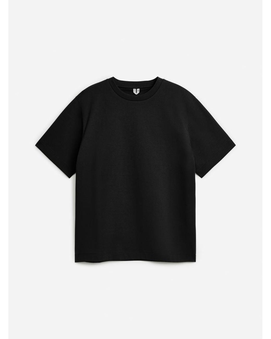 ARKET Black Boxy Interlock T-Shirt for men