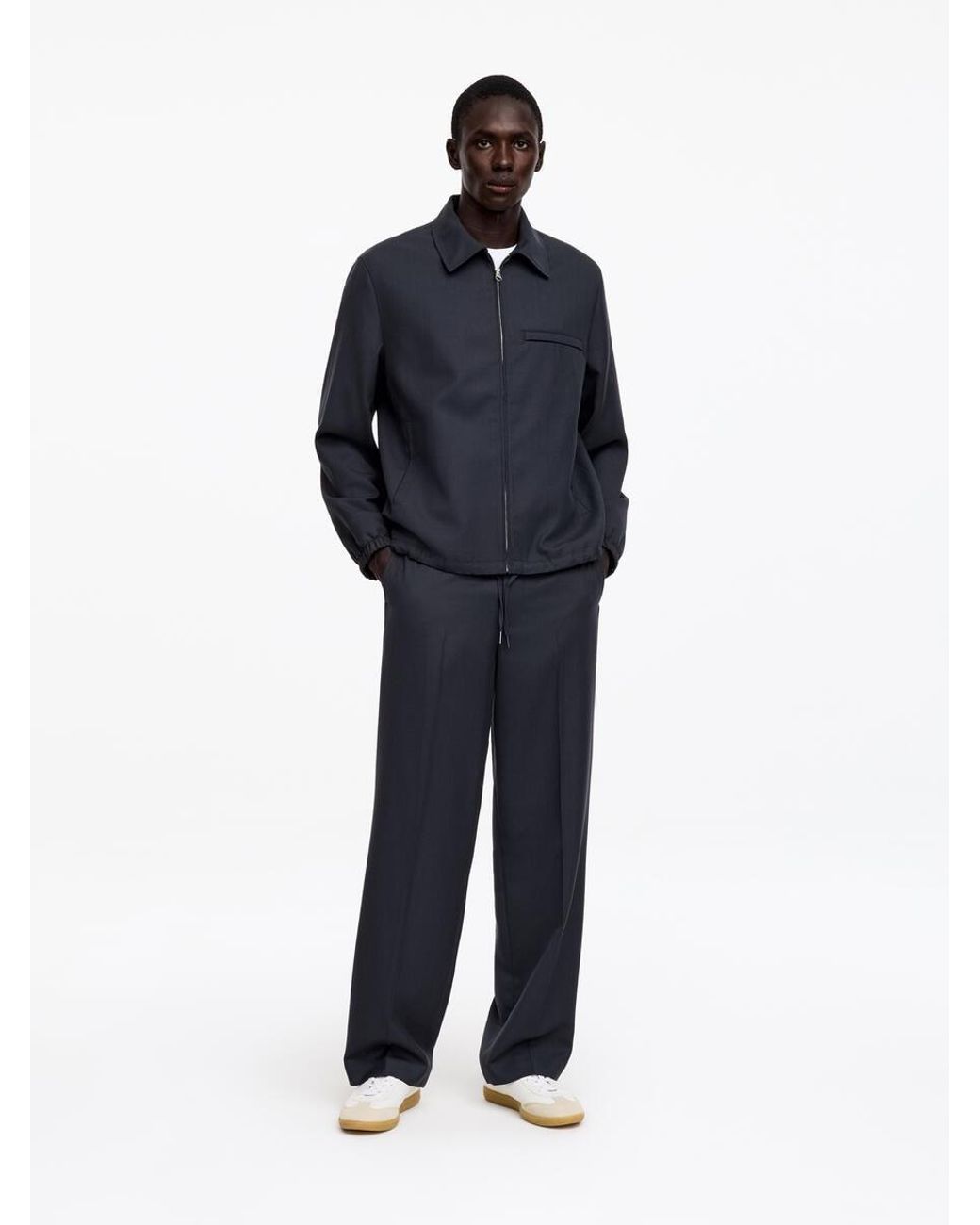 ARKET Blue Wool Blouson for men