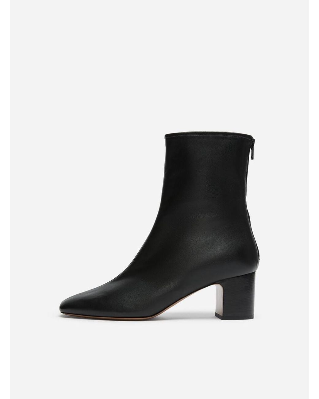ARKET Black Leather Sock Ankle Boots