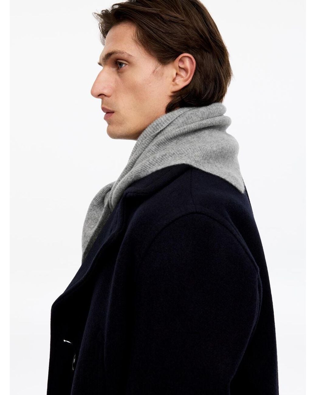 ARKET Blue Cashmere Triangle Scarf for men